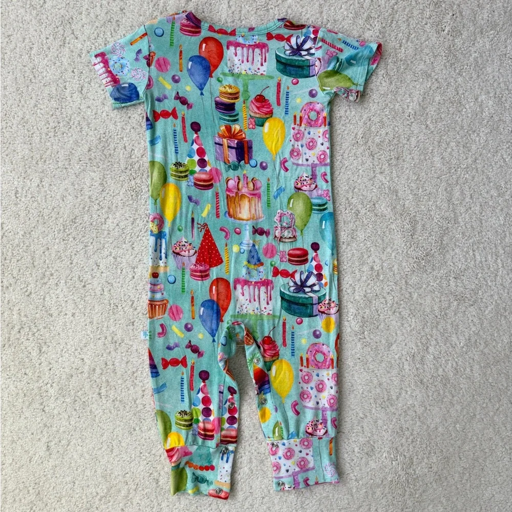 Posh Peanut Short Sleeve “Happy Birthday” Snap Closure Bodysuit - Picture 10 of 10